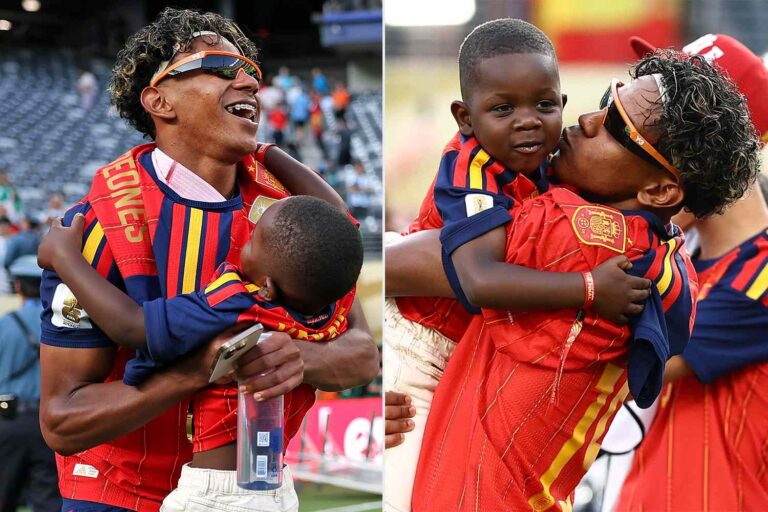 Lamine Yamal and His Brother, 3, Share Joyful Hug on Field After Spain's Win Over Argentina in 2026 World Cup Final
