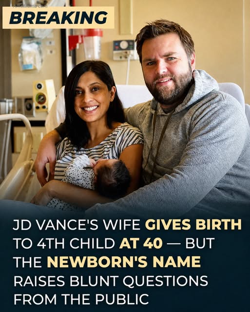 JD Vance and Wife Usha Welcome Baby Number Four That Immediately Makes History as the Newborn's Given Name Sparks Heated Debate Online