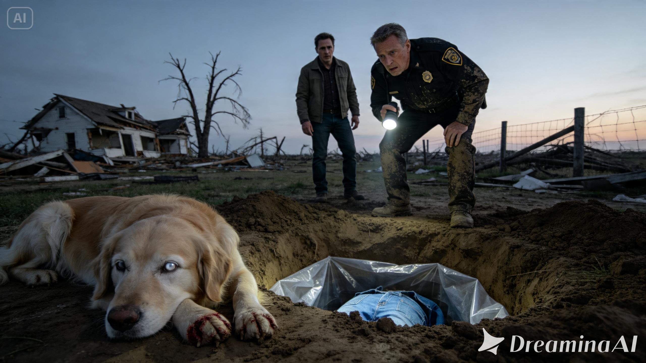 A Blind Dog’s Final Stand: How a Chained Retriever Shielded a Child From Destruction