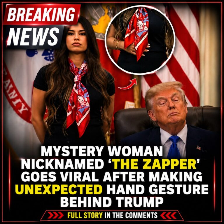 Mystery Woman Known as 'The Zapper' Captures Internet Attention Following Unusual Gesture Near Trump