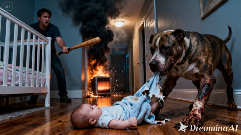 Father Nearly Attacks Dog Who Was Silently Saving His Baby From Fire
