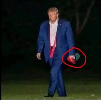Trump Spotted During Late-Night Walk Holding Unidentified Object