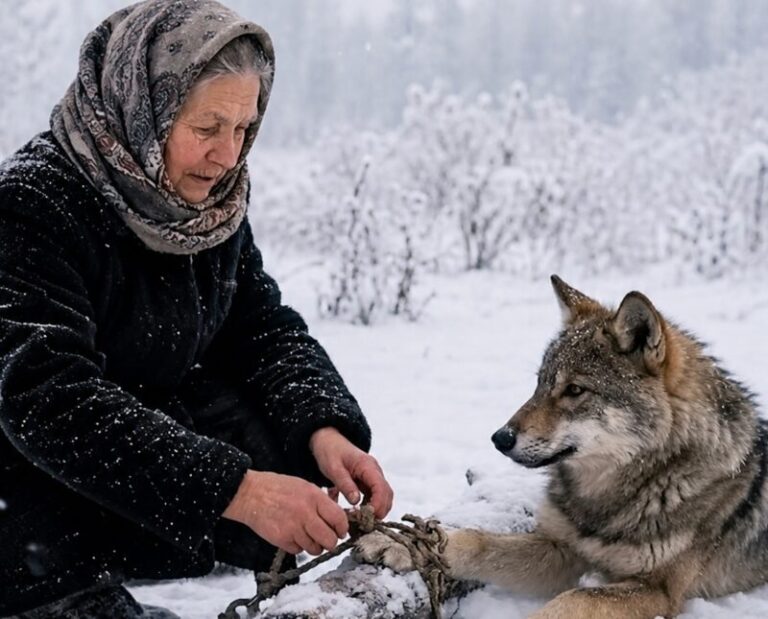 Elderly Woman Rescues Trapped Wolf, Faces Terrifying Pack Attack at Dawn