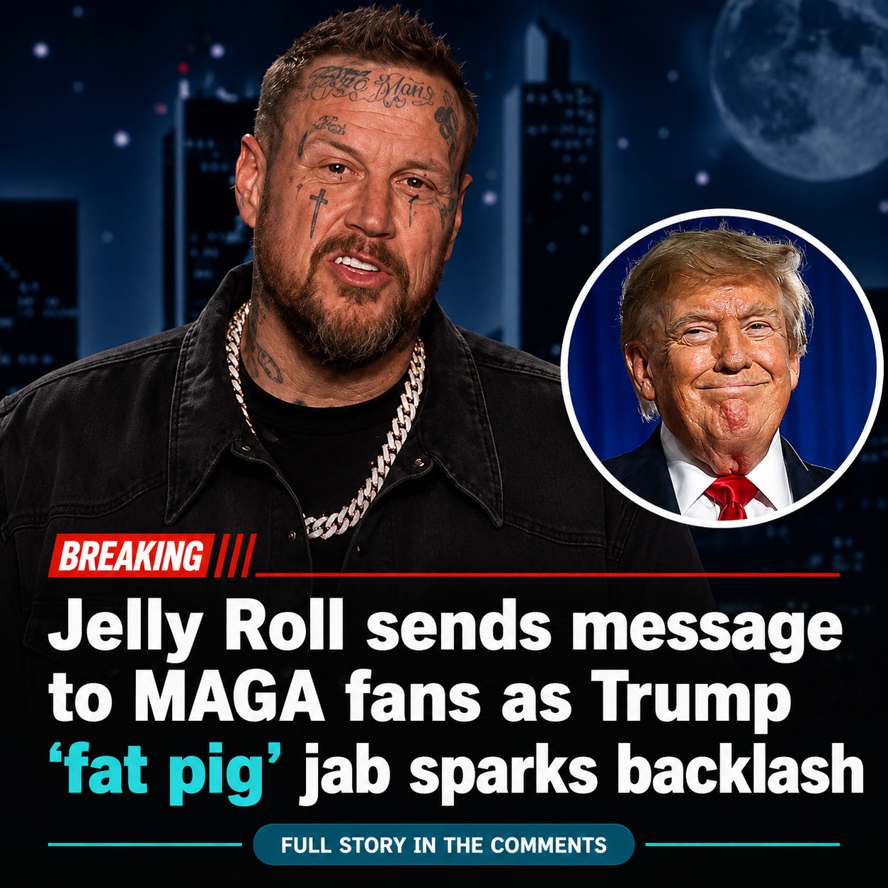 Jelly Roll Responds to Backlash After Controversial Remark Aimed at Trump