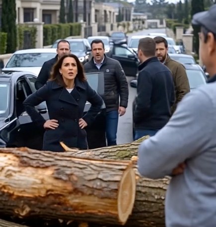 Property Owner Blocks Neighborhood Road After Trees Are Cut Down Without Permission