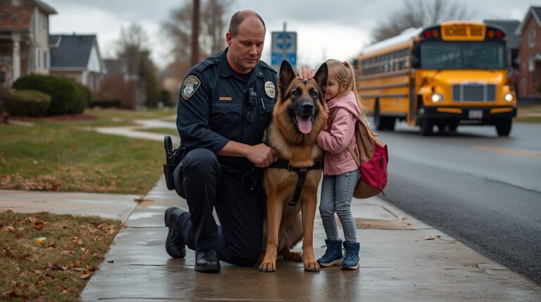 When a Police Dog’s Instincts Uncovered a Hidden Crime at a School Bus Stop