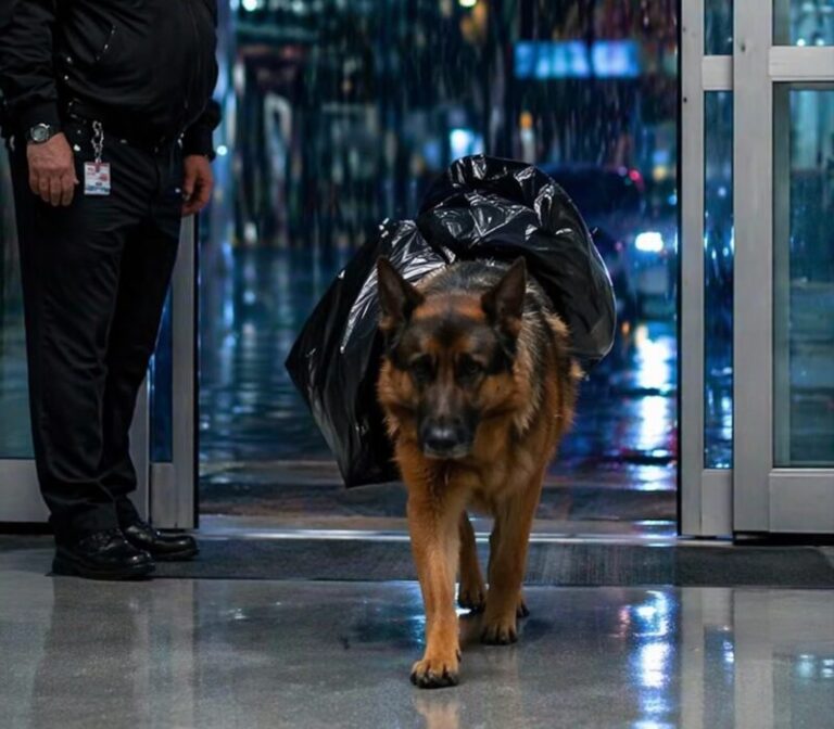 Hospital Staff Stunned as Soaked German Shepherd Carries Mysterious Black Bag Into Emergency Room