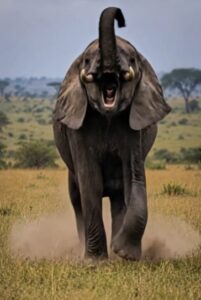 Mother Elephant Approaches Humans for Assistance With Injured Calf